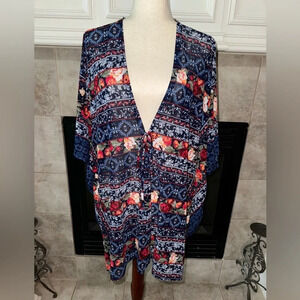 Ember Women's Duster Kimono Open Front Size Medium